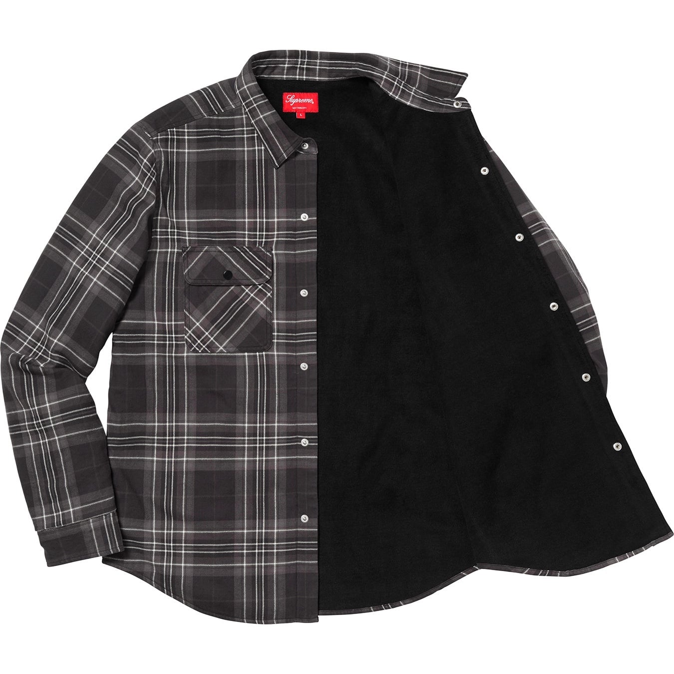 Pile Lined Plaid Flannel Shirt view 9